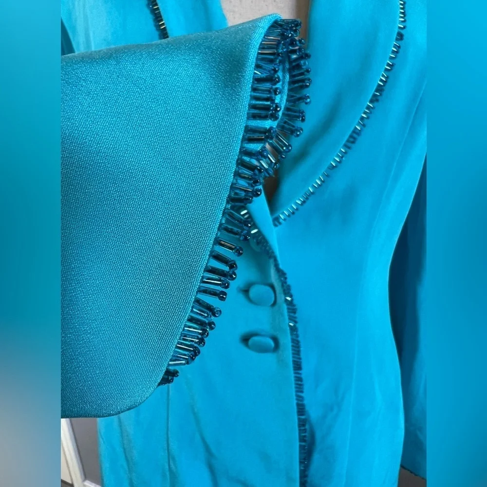 Escada vintage silk embellished blazer size 40